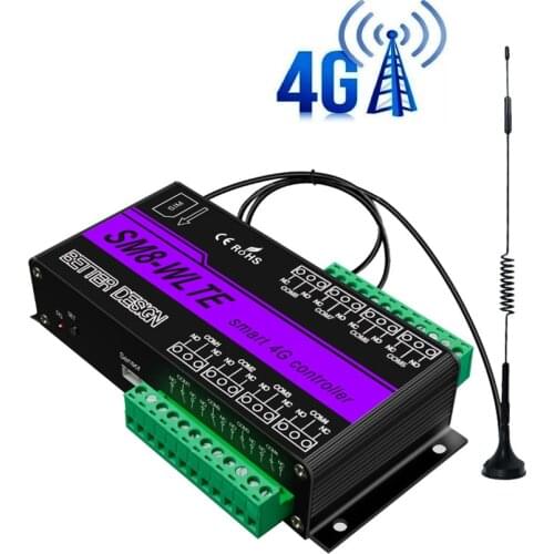 SMS GSM 4G LTE APP Remote Controller 8 Channel Relay ON/OFF Switch For Automatic Gate Door Opener