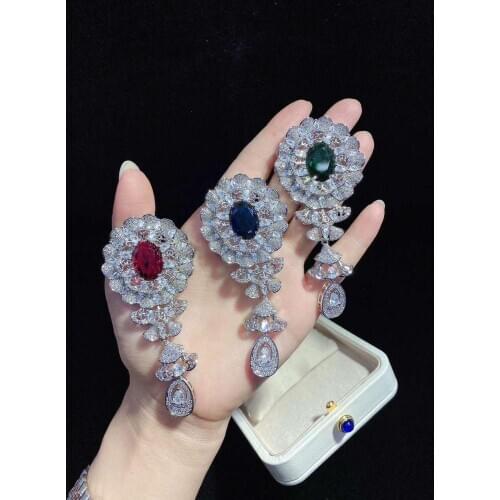 Gold plated cz pave Flower connector and match earring cap DIY Jewelry Making