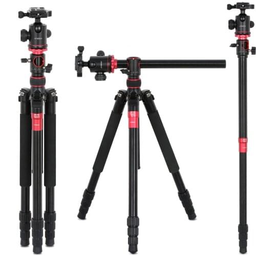 Andoer TTT-013 180cm Aluminum Alloy Tripod Detachable Tripod Monopod Stand with Panoramic Rotatable Ball Head Max. Load 10KG