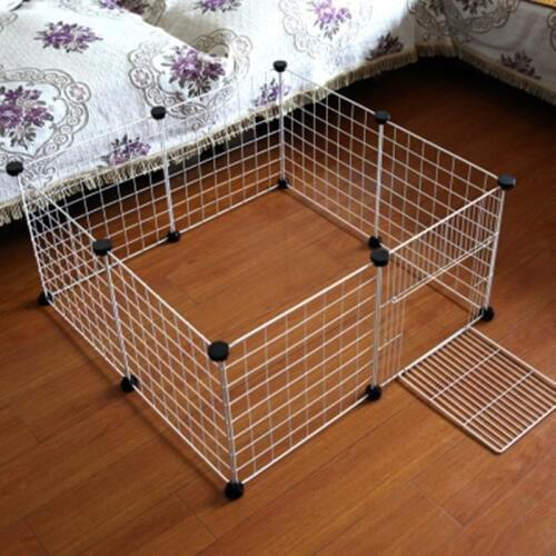 DIY Pet Playpen Iron Fence Collapsible Puppy Cat Crates Kennel House Rabbits Guinea Pig Small Animals Exercise Training Cage