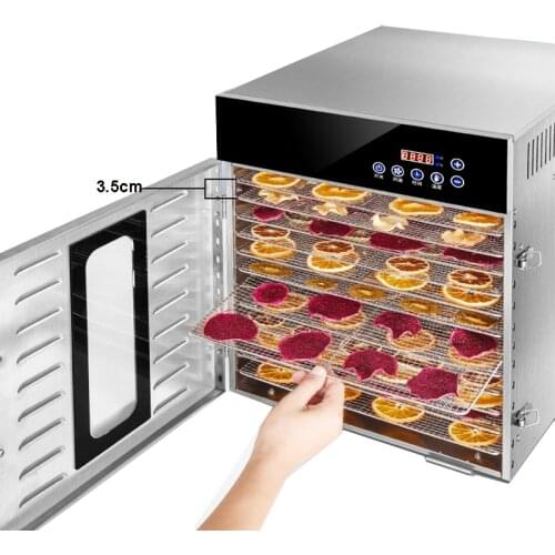 8Trays/12Trays Food Dehydrator Snacks Dehydration Air Dryer Fruit Vegetable Herb Meat Drying Machine for Home and Commercial