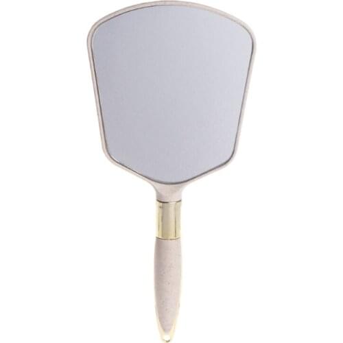 TY331 Cute Retro Plastic Hand Held Vintage Makeup Mirror Vanity Rectangle Decorator