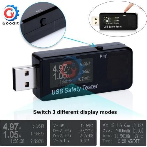 Digital Display 3V-30V USB Tester Voltage Current Charger Capacity Doctor Quick Charge Power Bank Meter Voltmeter Ammeter