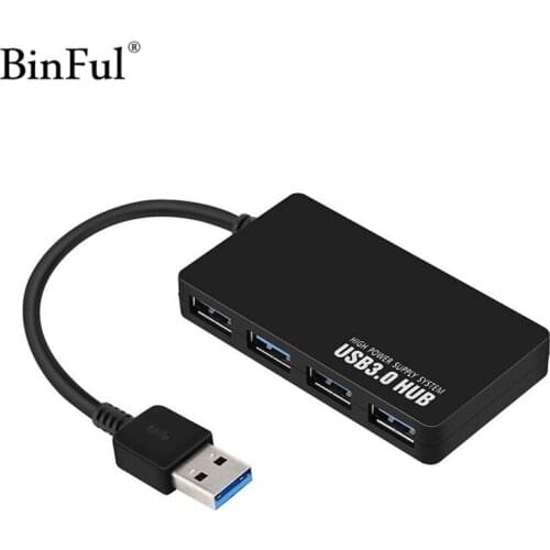 BinFul High Speed 4 Ports USB 3.0 Hub USB Port USB HUB Portable OTG Hub USB Splitter for Apple Macbook Air Laptop PC Tablet
