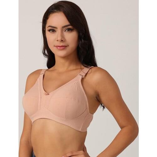 Womens Ultra-thin Plus Size Seamless Bra Gathered Big Bras Underwear Without Steel Ring Push Up Bralette With Pad Vest Top Bra