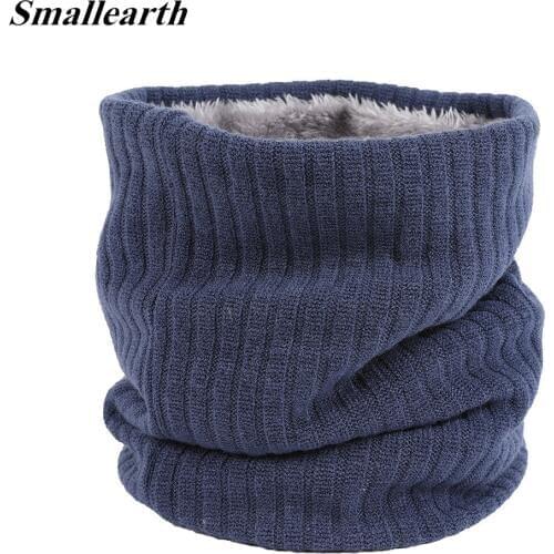 Unisex Winter Men Women Warm Knitted Ring Scarves Thick Elastic Knit Mufflers Children Neck Warmer Boys Girl Plush Scarf Collar