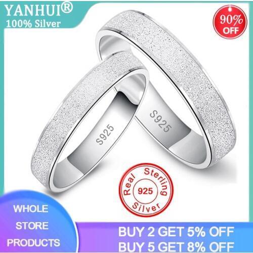 1pcs High quality 4mm Simple Ring Fashion Solid 925 Silver Ring Mens and Womens Exclusive Couple Wedding Ring With Certificate