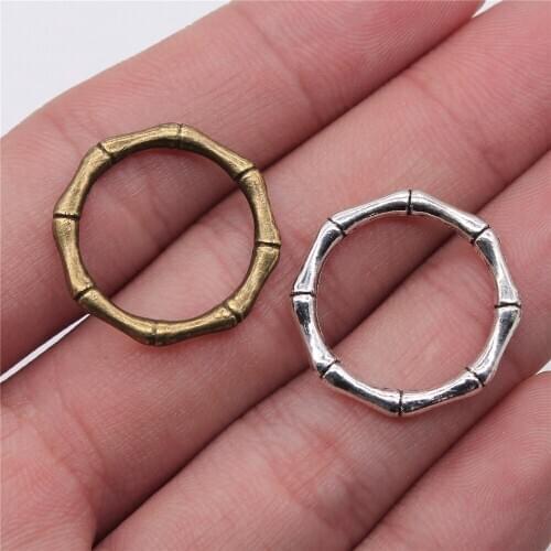 10pcs 21mm Bamboo Circle Connector Charm Pendants For Jewelry Making Bamboo Circle Pendants