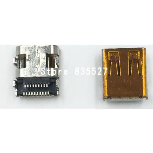 10pcs/lot Miniature MICRO HDMI MINI 19P SMD USB female socket front and back insert pin 19PF 19 needle Connector Plug