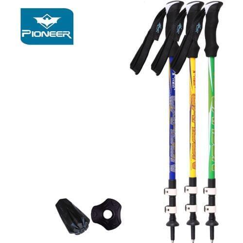 2 Pcs Adjustable Walking Pole Backpacking Hiking Sticks Canes For Travel Outdoor Trail Trekking Climbing Walkabout Pedestrianism