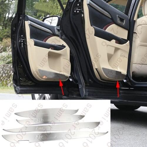 4pcs Door Anti-Kick Anti-Dirty Guard Cover for Toyota Kluger Highlander 2014-16