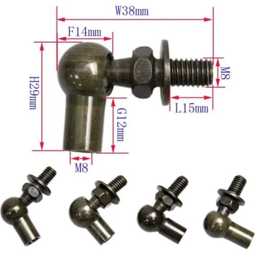 4pcs Metal Gas Struts Spring Lift Supports Damper Replacement Connector Bracket with Screws for Chrysler for Toyota for Jeep M8