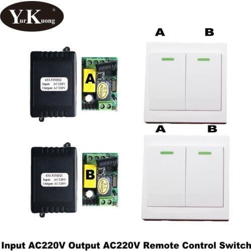 433 315 AC 220V 2CH Wireless RF Remote Control Switch Home Lighting Wireless Light Switch 86 Wall Panel Remote Transmitter Learn