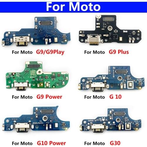50Pcs/Lot, USB Charging Port Microphone Dock Connector Board Flex Cable For Moto G Pro Stylus G Play G30 G10 E7 G9 Power Plus