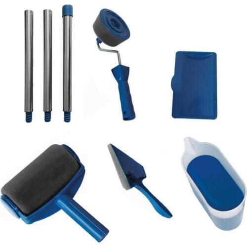 8 Pcs Paint Runner Pro Roller Brush Tools Set Flocked Edger Office Room Wall Painting Roller Paint Brush Set for Wall
