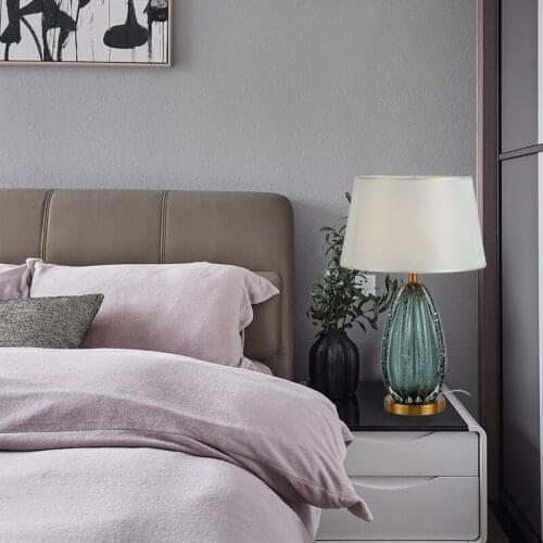 American gray-green glazed villa living room fashion creative modern design model room bedroom bedside dining room table lamp