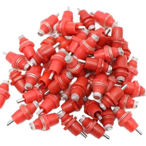 100 Pcs Poultry Automatic Drinking Fountain Spring Type Nipple Chicken Three-way Drinking Spout Feeding Pet Drinking Equipment
