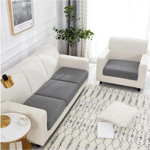 Sofa seat cover solid color elastic pet furniture cover washable 1/2/3/4 seat removable slide cover