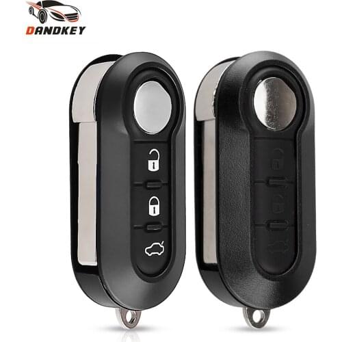 Dandkey 3 Button Flip Folding Remote Key Shell Cover For FIAT 500 Panda Punto Bravo Car Key Case Alarm Keyless Uncut SIP22 blade