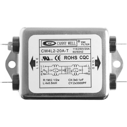 Power EMI Filter CW4L2-20A-T Monophasic Enhanced AC 220V 50/60 HZ