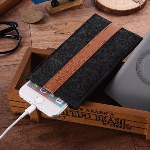 FSSOBOTLUN For Ulefone Power 3/ Power 2 Case Ultra-thin Handmade Wool Felt phone Sleeve bag Pouch Cover For Ulefone Power