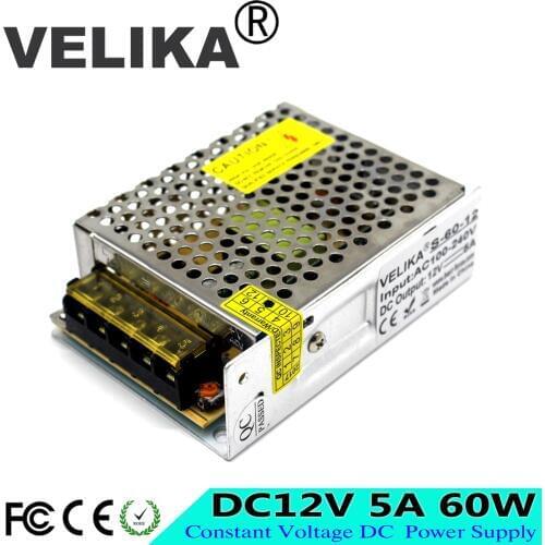 60W 12V 5A Small Volume Single Output Switching power supply Led Driver lighting Transformer for LED Strip 3D Print CNC CCTV