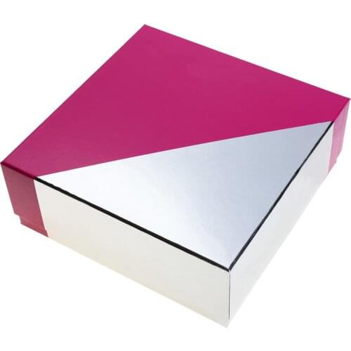 Customized glossy laminated upper and lower telescope paper box, clothes, shoes, hat box