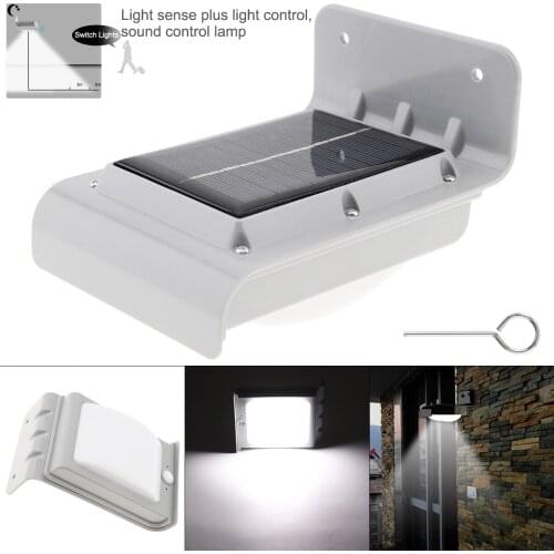 Solar Powered Light Induction Voice Control Lamp Garden Security Lamp Outdoor Waterproof Wall Light Photosensitive