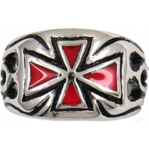 FANSSTEEL Stainless steel jewelry FLAME IRON GERMAN CROSS RING FSR10W65R