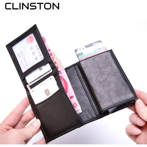 2020 Fashion Smart Wallet Male Credit Card Holder Multifunctional Metal RFID Blocking Aluminium Box Travel Card Wallets for Men
