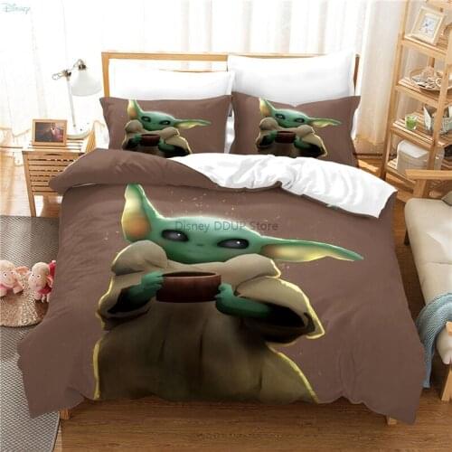 Master Yoda Baby Yoda 3d Duvet Cover Set with Pillowcase Adult Kids Bedroom Decor Gifts Bed Linen Sets Star Wars Bedding Sets