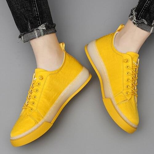 New White Fashion Shoes Men Casual Lace-up Shoes Comfortable Male Walking Shoes Comfortable Light Shoes