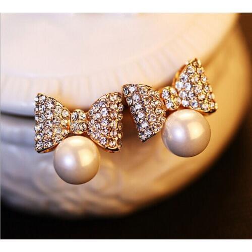 Wholesale fashion Natural stone Quartz Crystal camellia crystal stud charms earrings Jewelry making earrings Accessories A8