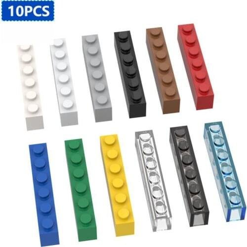 10PCS MOC 3009 Bricks 1x6 Dots DIY Parts Building Blocks Figures Thick Educational Plastic Toys for Kids