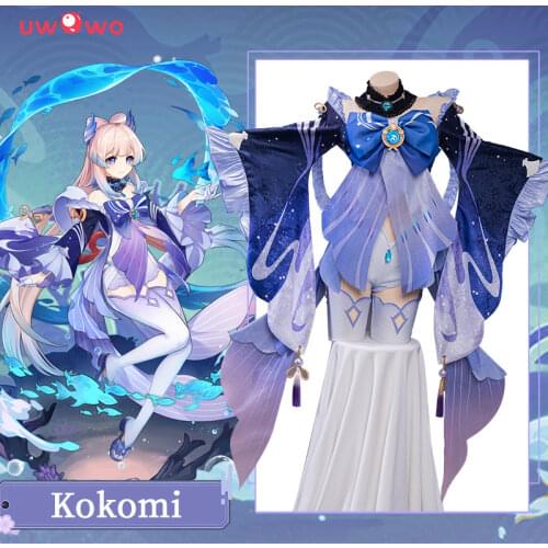 PRE-SALE UWOWO Game Genshin Impact Sangonomiya Kokomi Pearl of Wisdom Cosplay Costume Special For Carnival Halloween Christmas