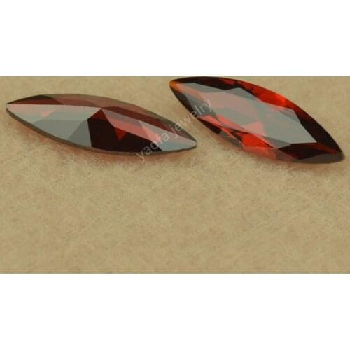 Sale 1.5x3-10x20mm 5A Middle Light Garnet Red Marquise Cut Cubic Zircon Stone Loose Lab Grown Gems CZ Beads For Jewelry