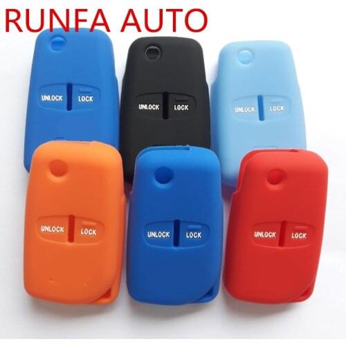 Remote Flip Key Case Cover Repair For Mitsubishi Car EX Galant Pajero ASX Outlander Lancer 2 Button Pouch Silicone