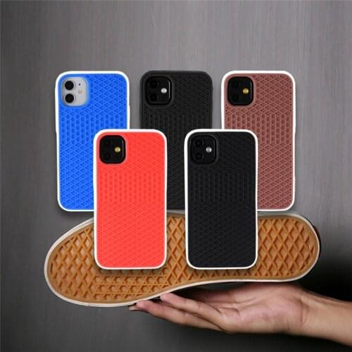 Suitable foriPhone 12 Pro Max XS XR X 8 7 Plus SE 2020 iPhone 12 Mini Shell Waffle Sports Sole Textured Silicone Soft Phone Case