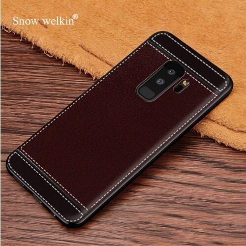 Silicone Shockproof Case For Samsung Galaxy S6 S7 Edge S8 S9 Plus Note 3 4 5 8 9 Soft TPU Litchi Leather Pattern Phone Case Capa