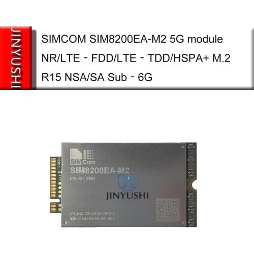 SIMCOM SIM8200EA‐M2 5G module with USB adapter NGFF to MINI PCIe Nano SIM card NR/LTE‐FDD/LTE‐TDD/HSPA+ M.2 R15 NSA/SA Sub‐6G