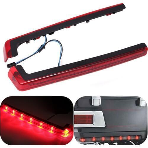 Cafe Racer Tour Pak Pack Accent Side Marker Panel LED Light Motorcycle Red Lamp Fit For Harley Touring Street Glide 2006-2018