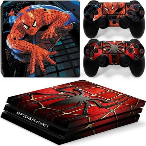 Marvel Iron man Deadpool Captain America Vinyl Skin Sticker for PS4 Pro Console and 2 Controllers Decal Cover Game Accessories