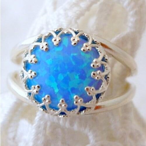 Fashion Personality Rings for Women Nature Fire Opal Rings Bride Engagement Jewelry Couple Wedding Rings