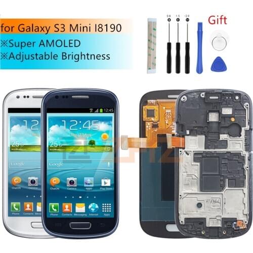 Super AMOLED for samsung galaxy s3 mini lcd Display Touch Screen Digitizer assembly GT-i8190 i8195 i8200 screen repair Parts