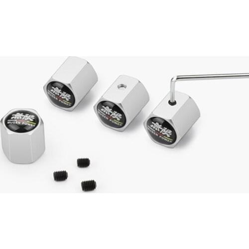 4pcs Car Wheel Tire Valve Caps Stem Case For Mugen Power Honda Civic Accord CRV Hrv Jazz Badge Accessories Car Styling