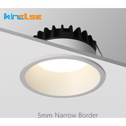 Anti-Glare LED Downlight Narrow Border Dimmable COB LED Ceiling Lamp Living Room Restaurant Background Recessed Spot Light