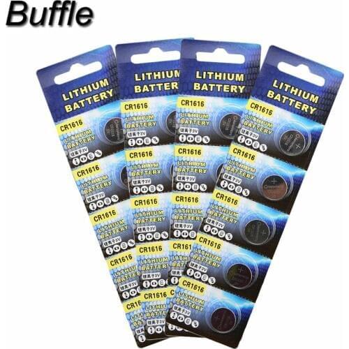 20pcs/lot CR1616 Button Cell Batteries 3V 50mAh Watch Accessories 1616 ECR1616 LM1616 Coin battery Drop Shipping