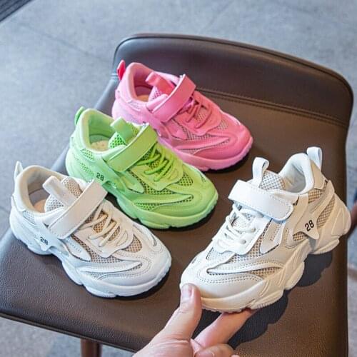 Childrens Sports Shoes 2021 Summer New Boys' Net Leisure Shoes Girls' Running Sports Shoes