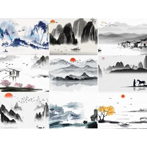 DIY Paints By Numbers Sun Landscape 50x40 Art Pictures set Coloring Decorative Canvas Wall Artcraft Oil Painting By Number