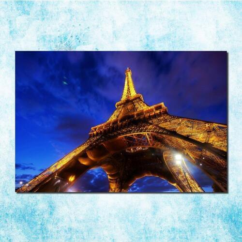 Red London Bus Tower City Art Silk Canvas Poster Print 13x20 24x36 Inch Cityscape Wall Picture Home Room Decor 018